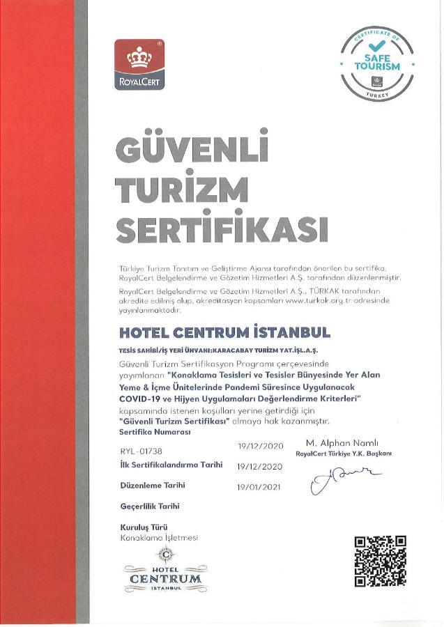 Hotel Centrum Istanbul Exterior foto